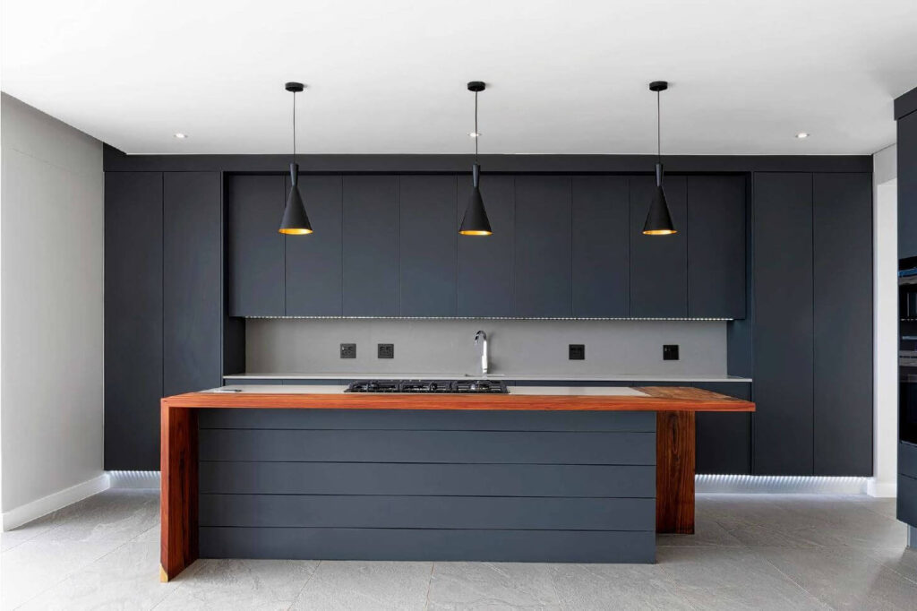 modern black kitchen