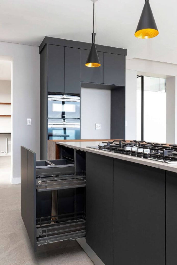 modern black kitchen